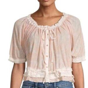 NWOT Free People Pink Cropped Top
